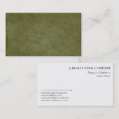 Donkergroen geborsteld getextureerd als achtergron visitekaartje (Voorkant / Achterkant)