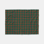 Donkergroen geruite Moran Tartan Fleece Deken (Voorkant (Horizontaal))