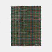 Donkergroen geruite Moran Tartan Fleece Deken (Voorkant)