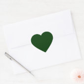 Donkergroen Hart Sticker (Envelop)