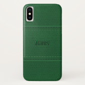 Donkergroen kunstleer Case-Mate iPhone case (Achterkant)