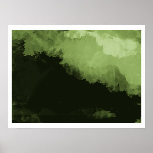 Donkergroen landschap poster (Voorkant)