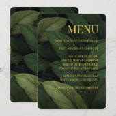Donkergroen menu Tropische bladeren (Voorkant / Achterkant)