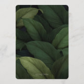 Donkergroen menu Tropische bladeren (Achterkant)