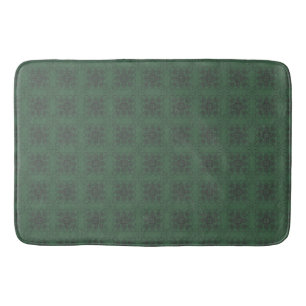 Donkergroen met Geometric Floral Style Pattern Badmat