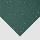 Donkergroen met gouden en witte sterren tissuepapier (Detail)