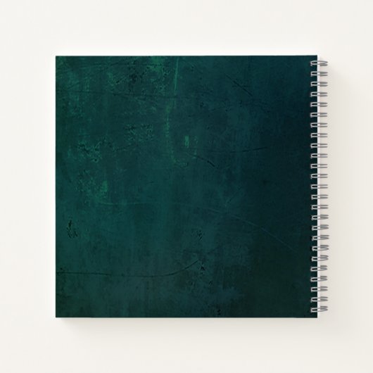 donkergroen met gouden Lijst Notitieboek (Achterkant)