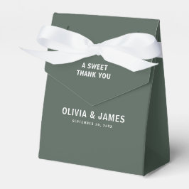 Donkergroen | Minimalistisch Scandi Modern Wedding Bedankdoosjes