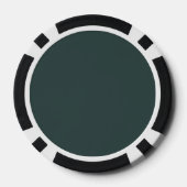 Donkergroen modern gouden belettering script poker chips (Achterkant)