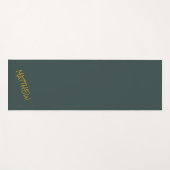 Donkergroen modern gouden belettering script yogamat (Voorkant (horizontaal))