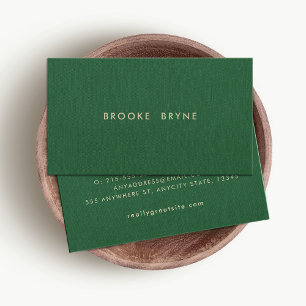 Donkergroen Modern Minimalistisch Professioneel Visitekaartje
