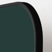 Donkergroen Modern Script Monogram Naam Pickleball Paddle (Links Detail)