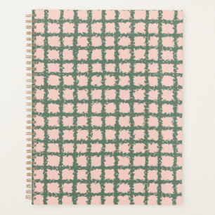 donkergroen pastroze patroon planner