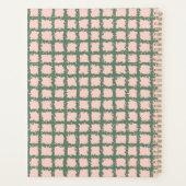  donkergroen pastroze patroon planner (Achterkant)