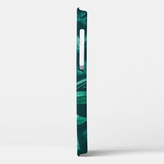 Donkergroen, tropisch oerwouden blad. Case-Mate iPhone case (Achterkant / Links)