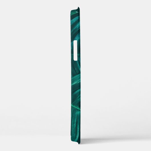 Donkergroen, tropisch oerwouden blad. Case-Mate iPhone case (Achterkant / Rechts)