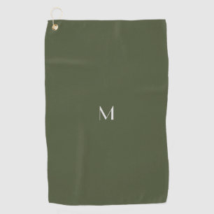 donkergroen - voeg monogram toe golfhanddoek