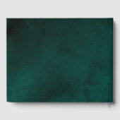 Donkergroen watercolor monogram – Persoonlijk gema Gastenboek (Achterkant)