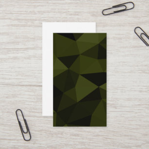 Donkergroen zwart geometrisch meshpatroon cool visitekaartje