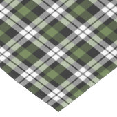Donkergroen Zwart Wit Buffel Check geruite patroon Medium Tafelloper (Hoek)