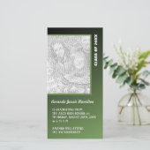 Donkergroene Afstuderen aankondiging (Staand voorkant)