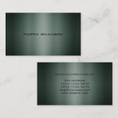 Donkergroene bord met metalen vorm visitekaartje (Voorkant / Achterkant)