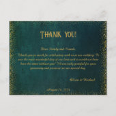 donkergroene bruiloft dank u briefkaart (Voorkant)