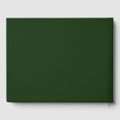 Donkergroene bruiloft Gold Folie Guestbook Gastenboek (Achterkant)