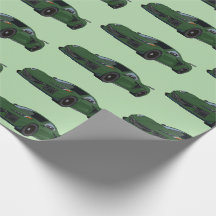 Donkergroene C8 Corvette Sports Car Hand getekend