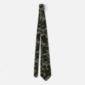 Donkergroene camouflage in bruin en grijs stropdas (Achterkant)