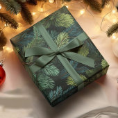 Donkergroene dennenboom Spruce Conifer Kerstmis Cadeaupapier