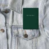 Donkergroene effen elegante casual eigen naam button (Insitu)