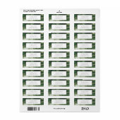 Donkergroene Emerald Edelsteen Retour Adreslabels Etiket (Full Sheet)