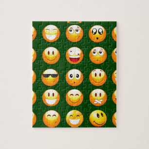 donkergroene emoji legpuzzel