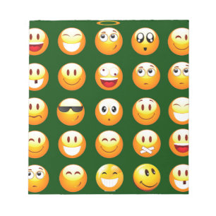 donkergroene emoji notitieblok
