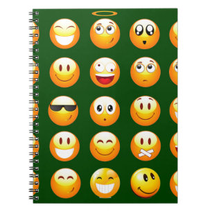 donkergroene emoji notitieboek