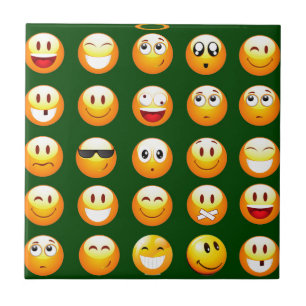 donkergroene emoji tegeltje
