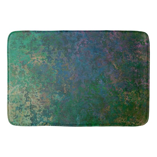 Donkergroene en blauwe alcoholinkt Abstract Badmat (Voorkant)