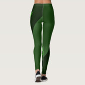 Donkergroene en limoenspiraal golflegging leggings (Achterkant)