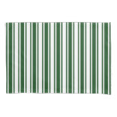 Donkergroene en witte snoepjes strepen kussensloop (Voorkant)