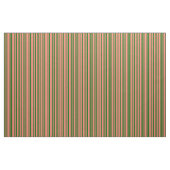 Donkergroene en zalmlijnen stof (Fat Quarter)