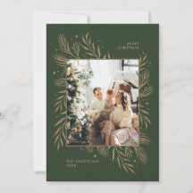 Donkergroene foto Kerst familie vakantie goud