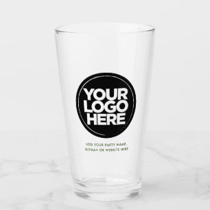 Donkergroene gepersonaliseerde Logo en tekst bierg Glas