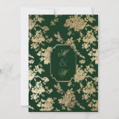  donkergroene gouden patroonpatronen kaart (Achterkant)