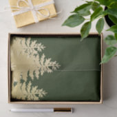 Donkergroene gouden pine-boomstructuur Wrapping Tissuepapier (Geschenk)