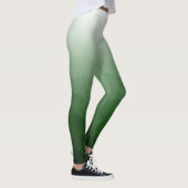 Donkergroene Gradient Geometry Mesh Patroon Naam Leggings (Rechts)