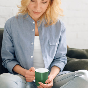 Donkergroene koffie Mok