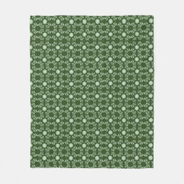 Donkergroene lantaarn Aztec Leaf Pattern Blanket Fleece Deken