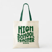 Donkergroene leraar op de middelbare school   tote bag (Achterkant)