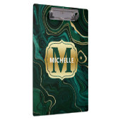 Donkergroene malachite en goudflaag-vining klembord (Rechts)